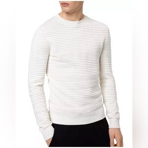 HUGO Cream Crewneck Sweater for Men size medium